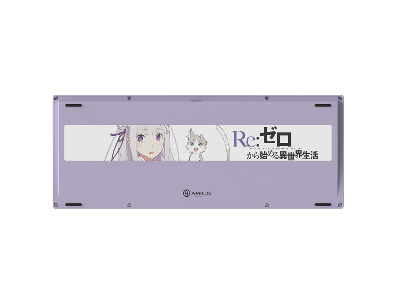 Re:ゼロから始める異世界生活_AMICIS　ゲーミングキーボード 80HE 日本語配列 エミリアEdition<br>