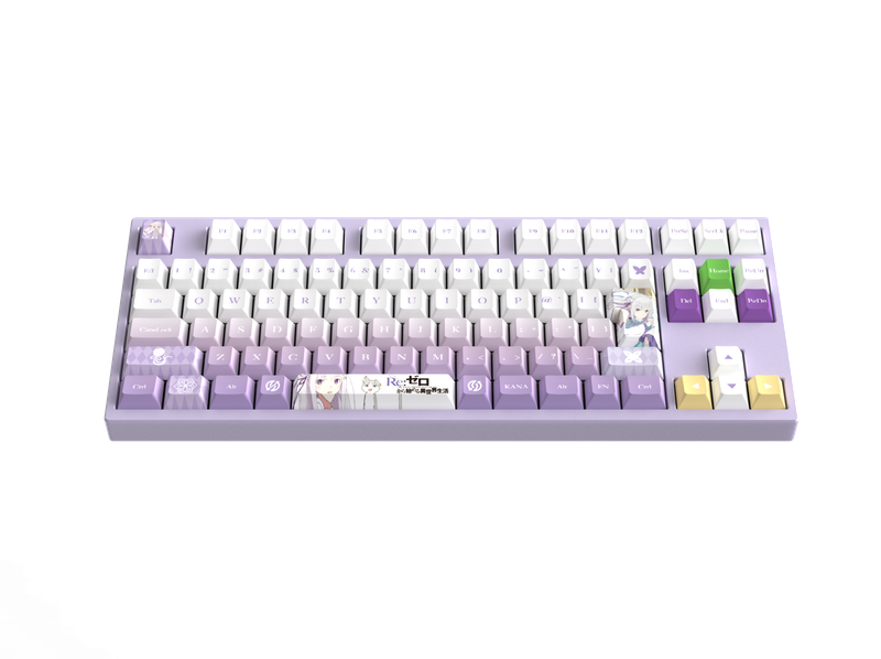 Re:ゼロから始める異世界生活_AMICIS　ゲーミングキーボード 80HE 日本語配列 エミリアEdition